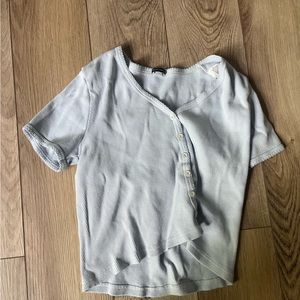 Brandy Melville Baby Blue Buttoned Down Tshirt
